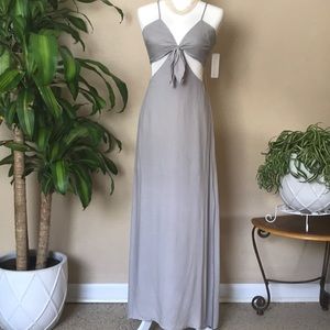 Lizard Thicket Sadie & Sage Grey Cut Out Maxi NWT